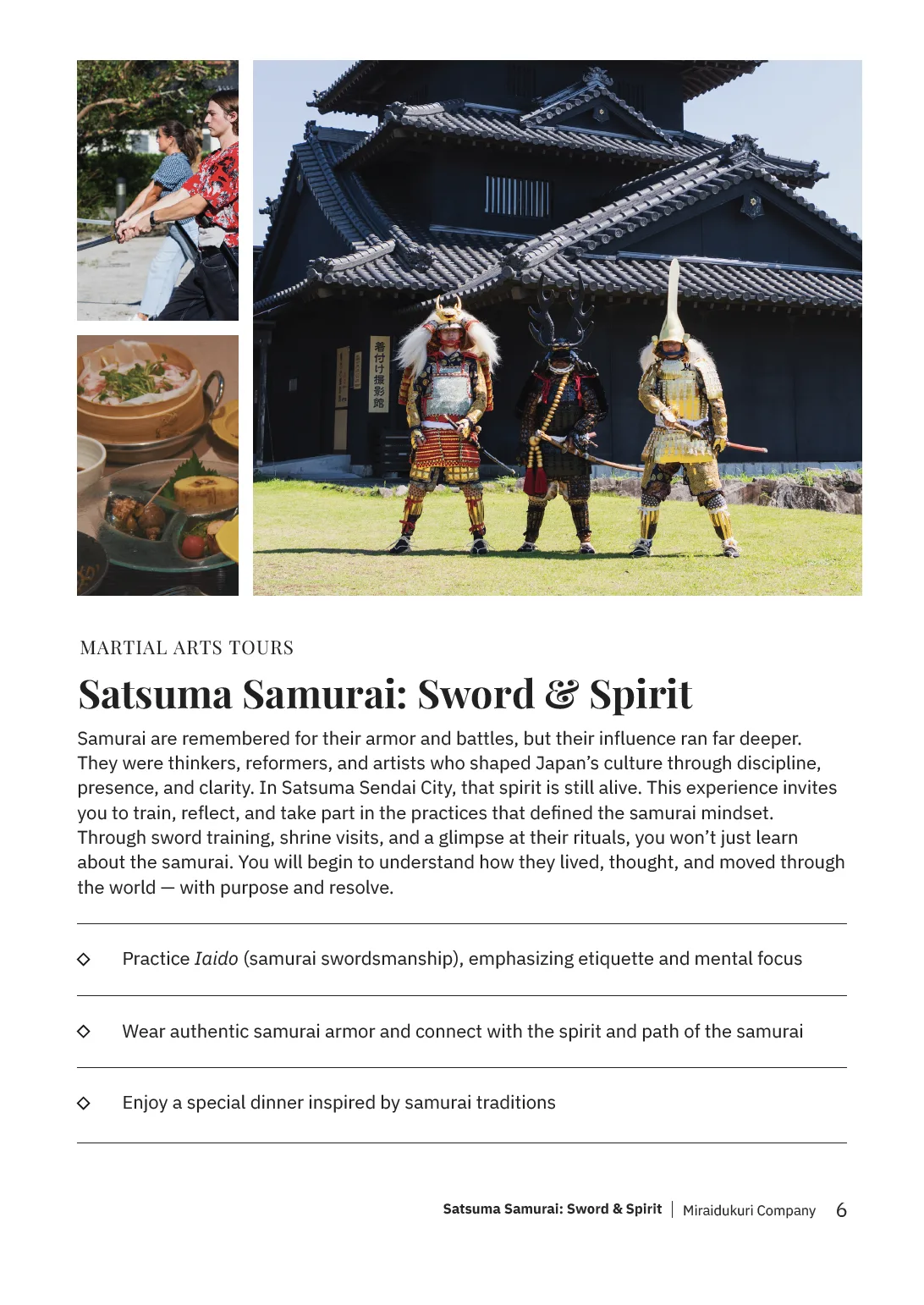 Partner brochure: samurai tour spread